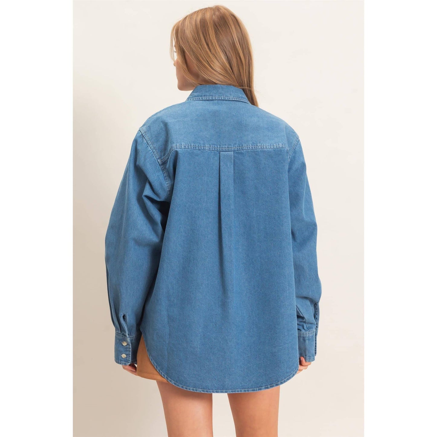 Button-Up Denim Shirt