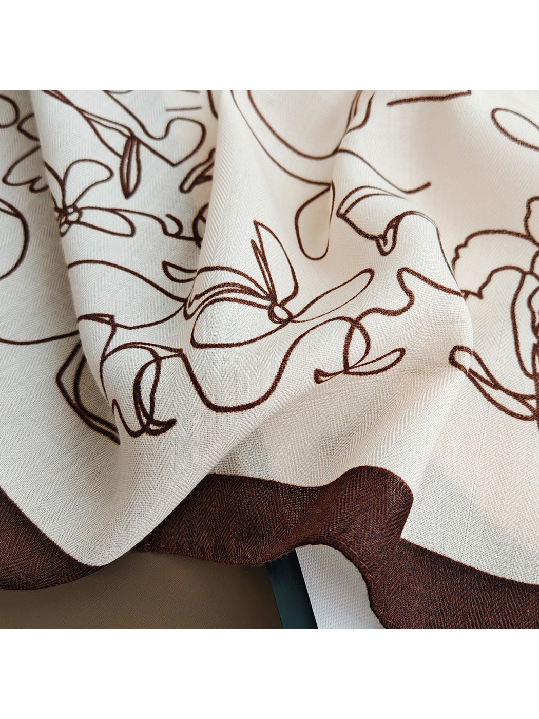 Line Art Square Scarf