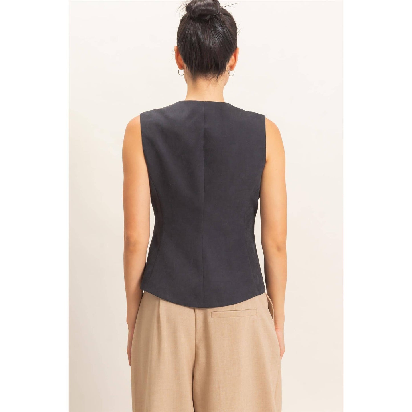 Buttoned Sleeveless Utility Vest