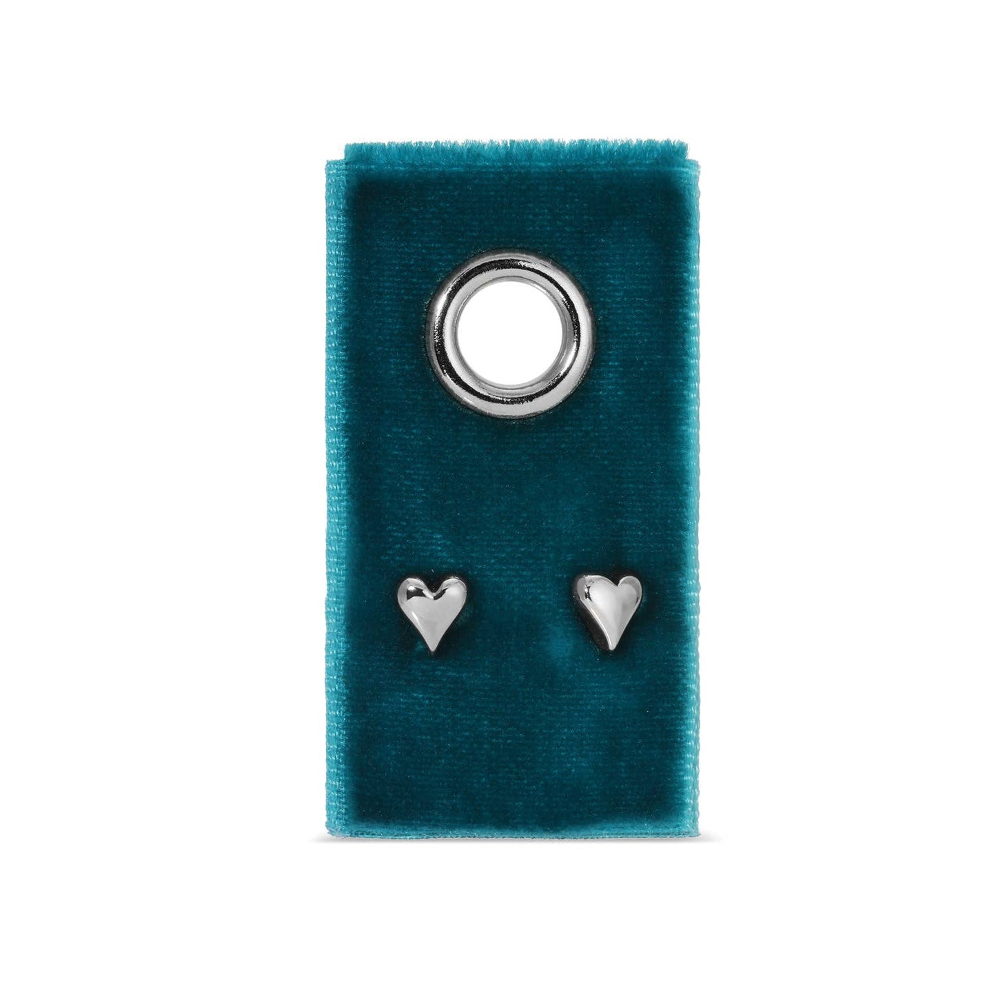 Simple Heart Studs On Velvet Gift Tag
