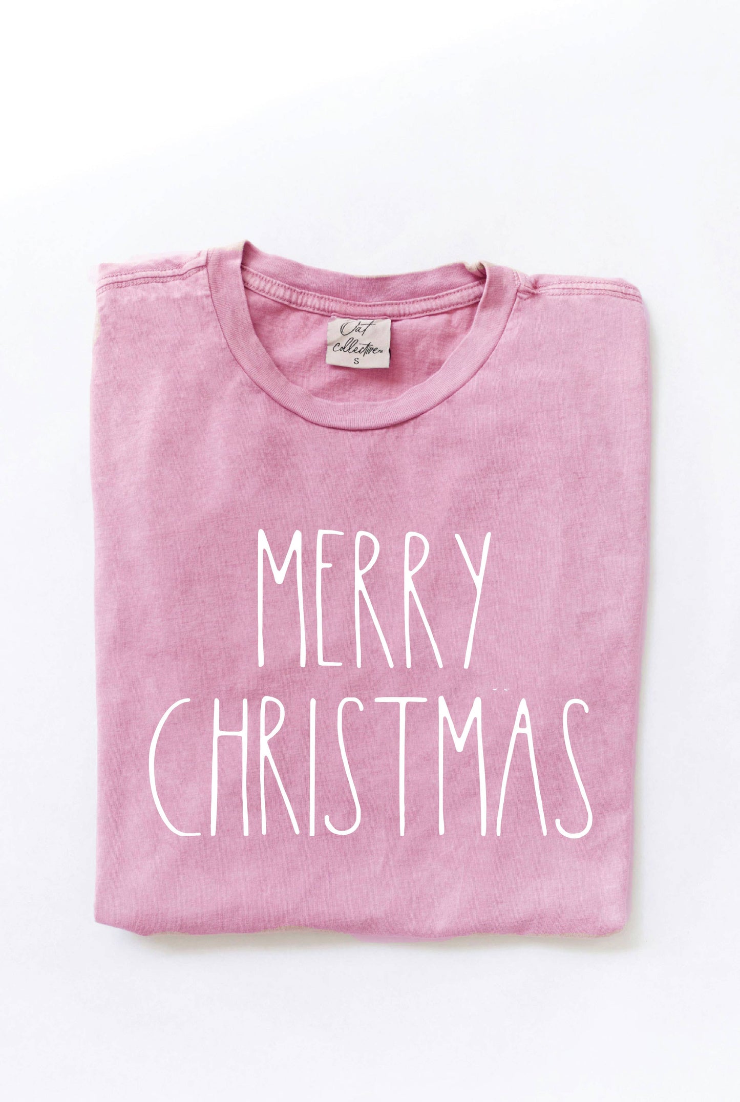 MERRY CHRISTMAS Mineral Graphic Top