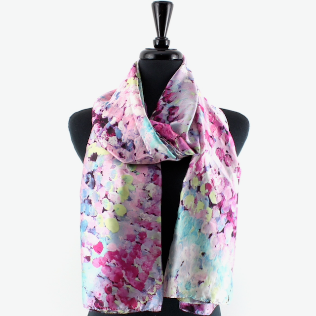 Monet's View Satin-Feel Lightweight Scarf