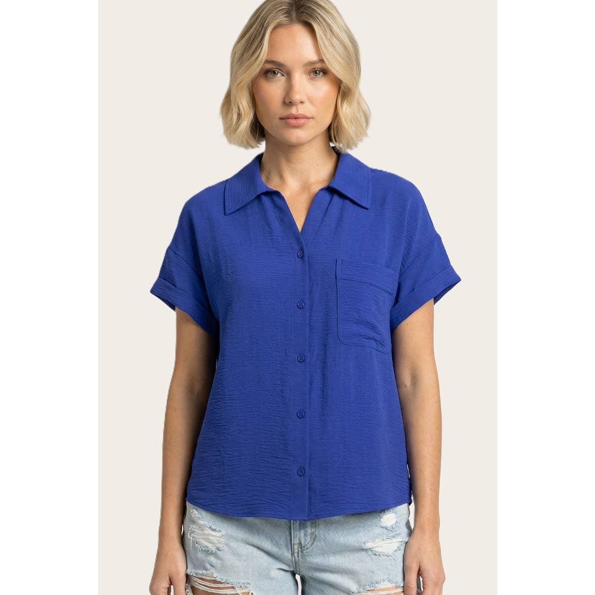 COLLARED BUTTON DOWN SHIRT