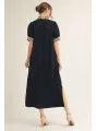 Solid Midi Dress