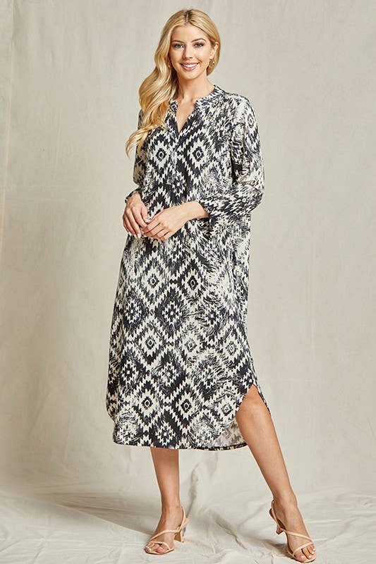 Aztec Midi Dress