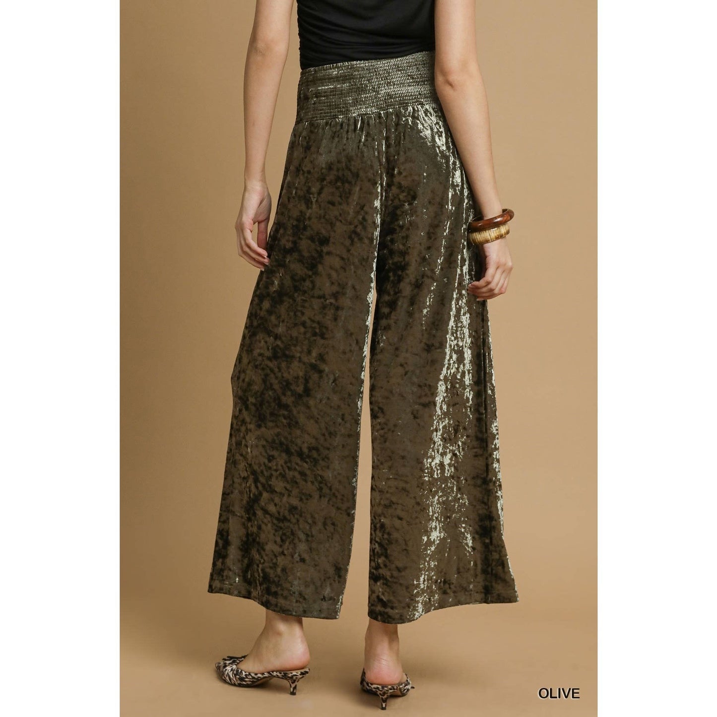 Velvet Wide Leg Pants
