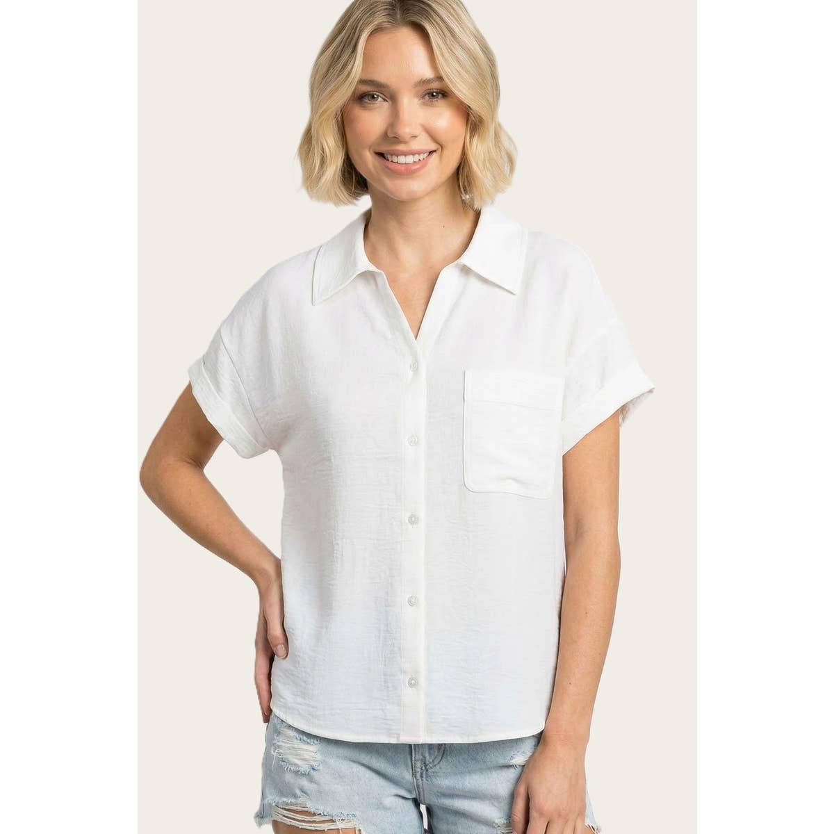 COLLARED BUTTON DOWN SHIRT