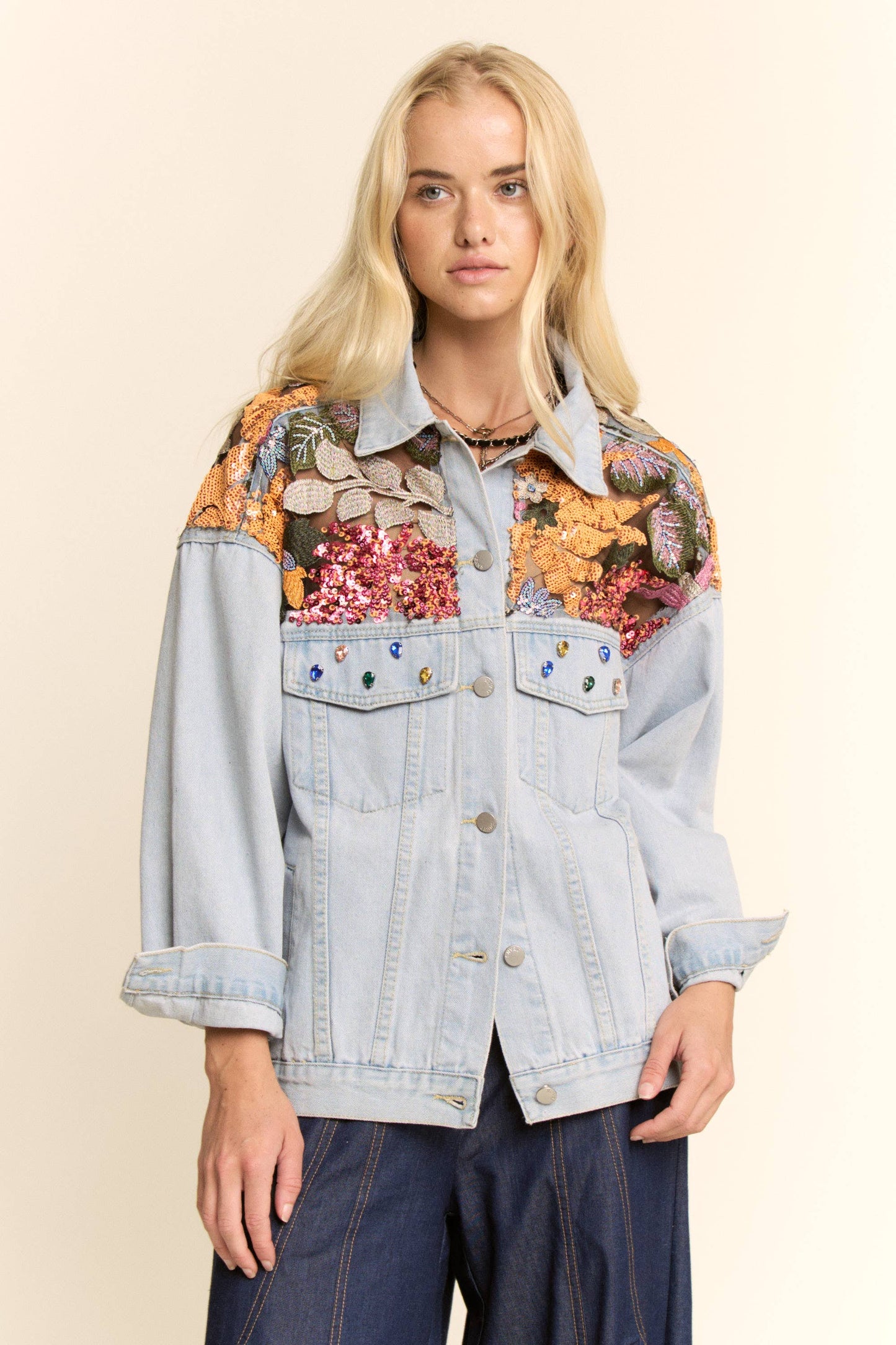 LIGHT WASH DENIM JACKET