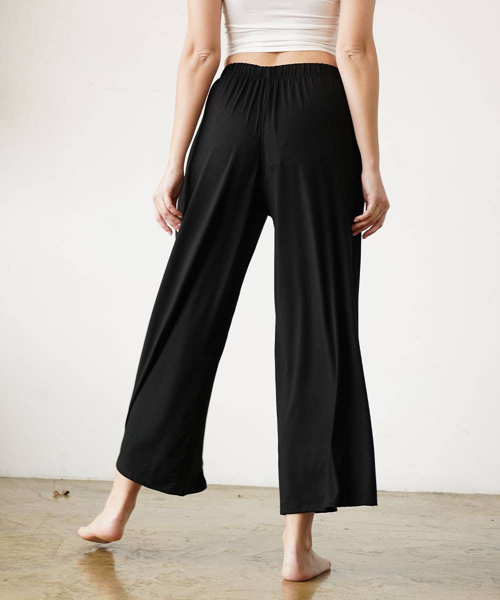 Bamboo wide pants ankle length