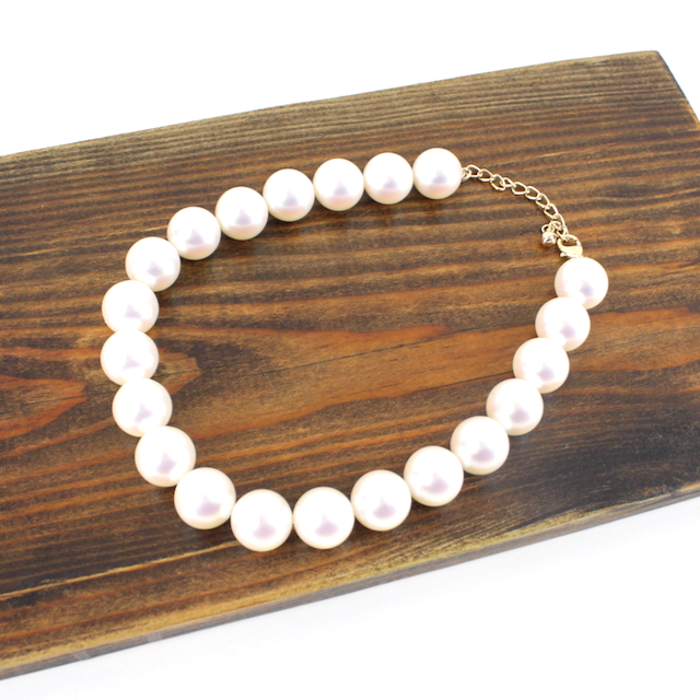 Large Faux Pearl Necklace
