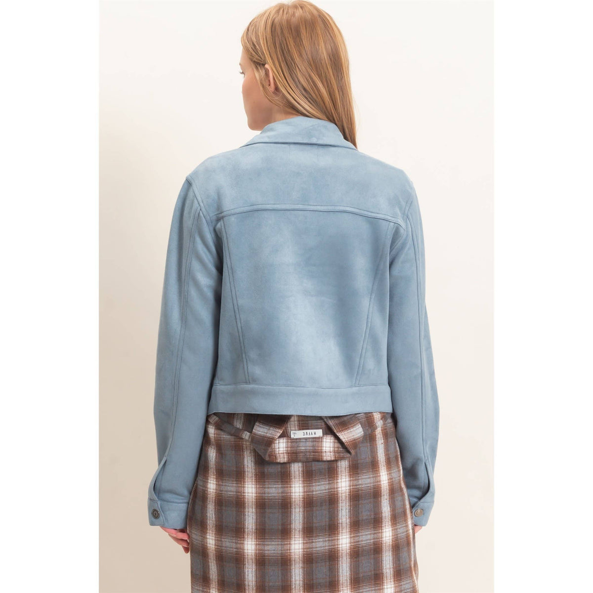 Button-Up Suede Jacket