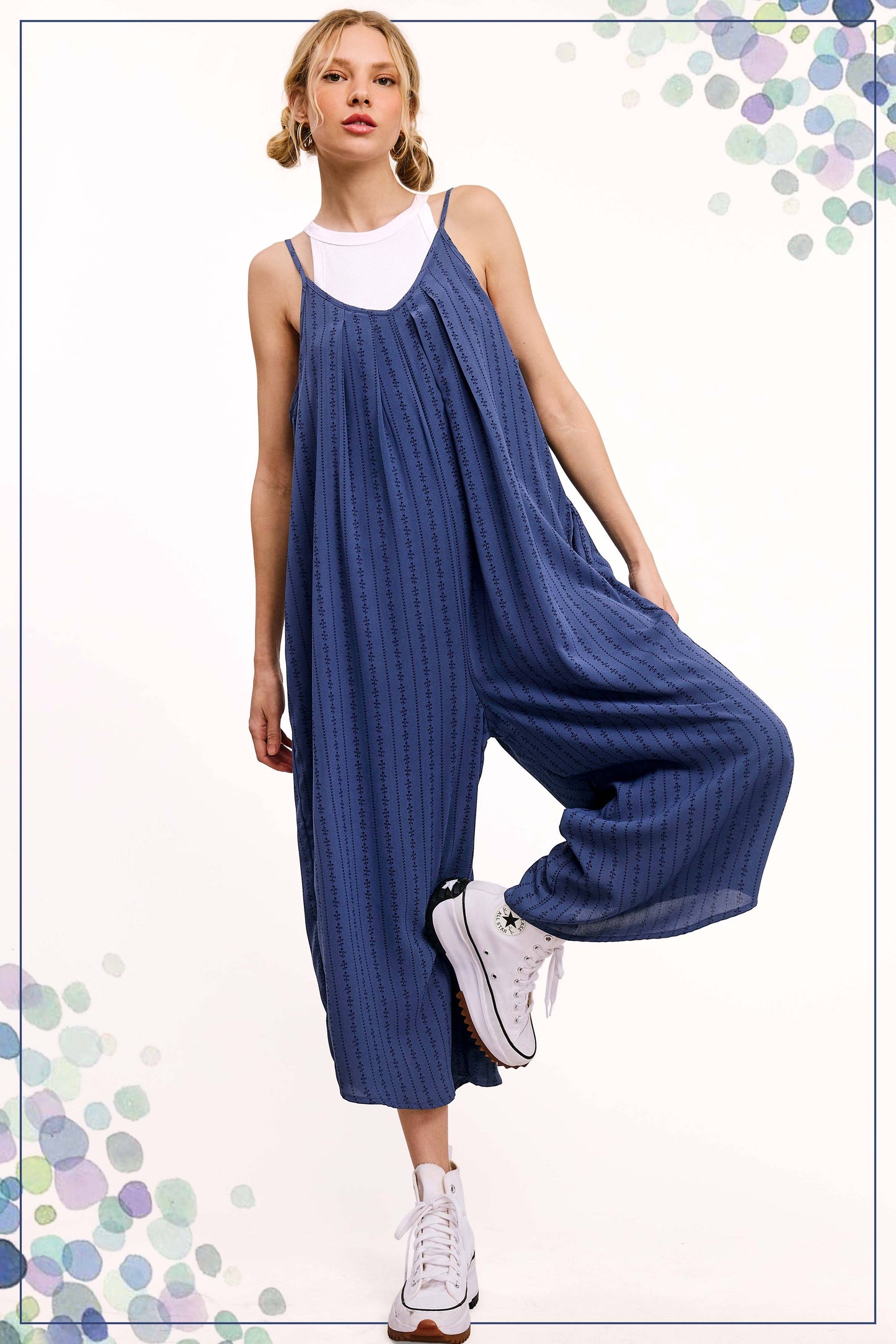Spaghetti Strap Sleeveless Long Jumpsuit