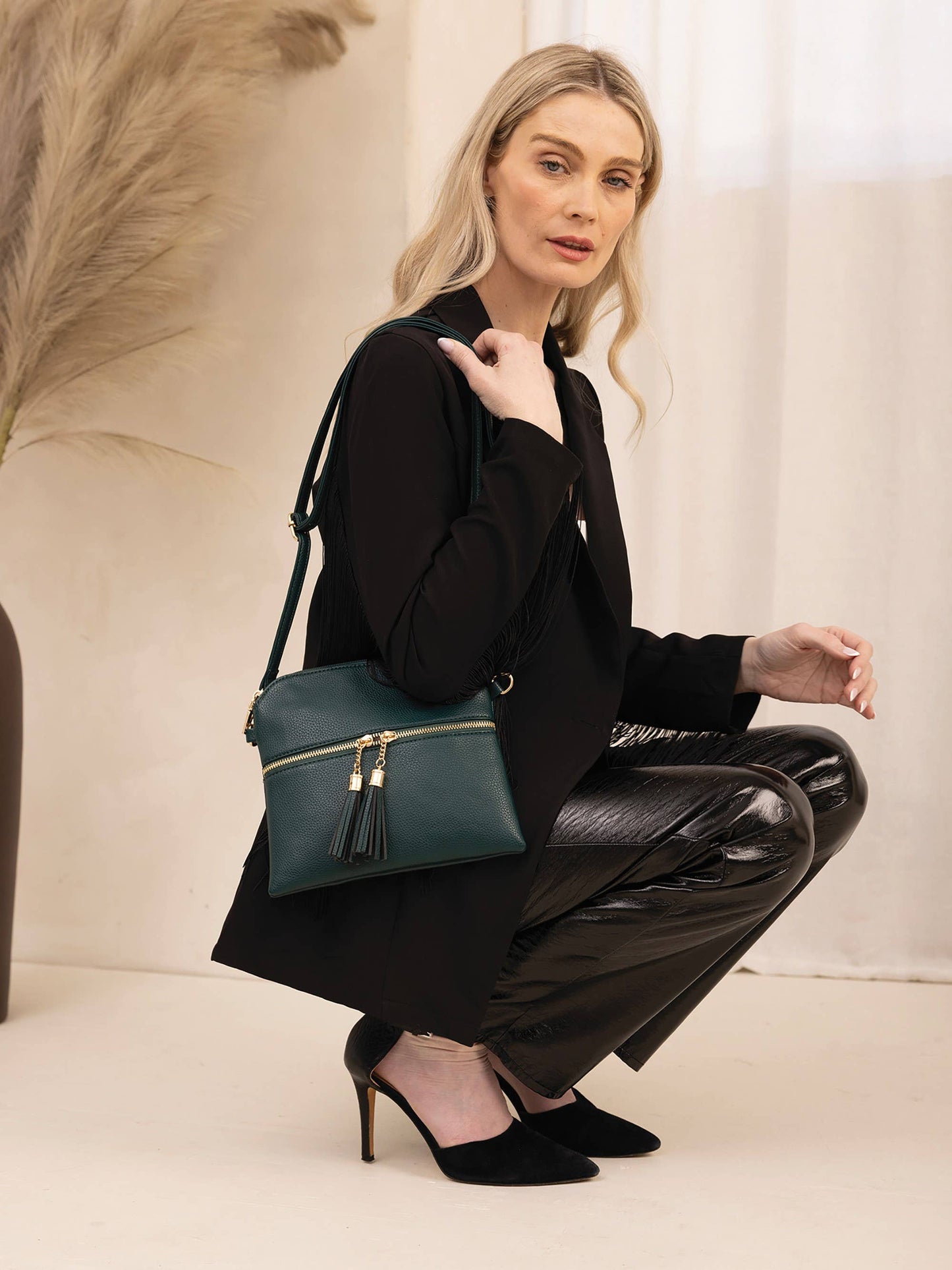 Tara Double Zip Crossbody/Wristlet