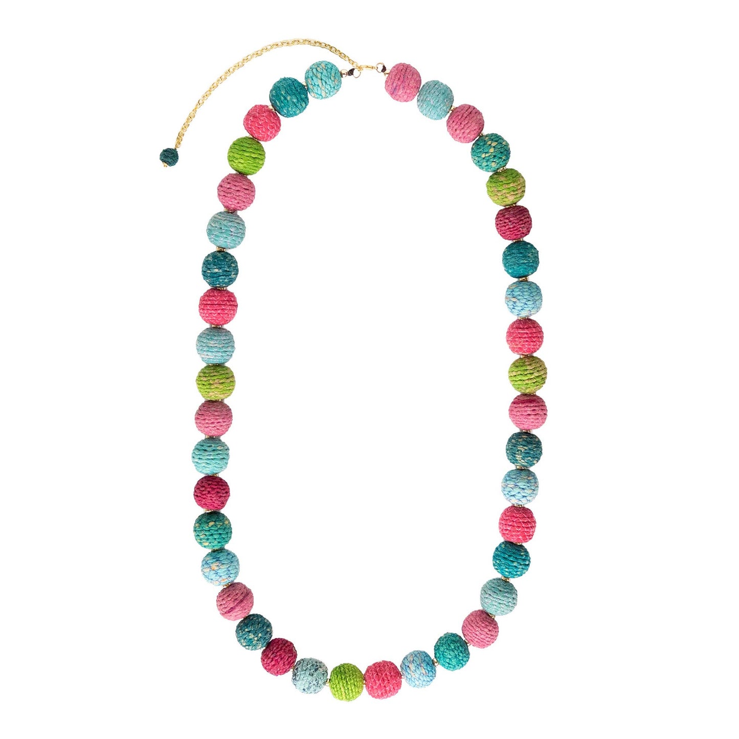 Threaded Kantha Necklace - Bloom
