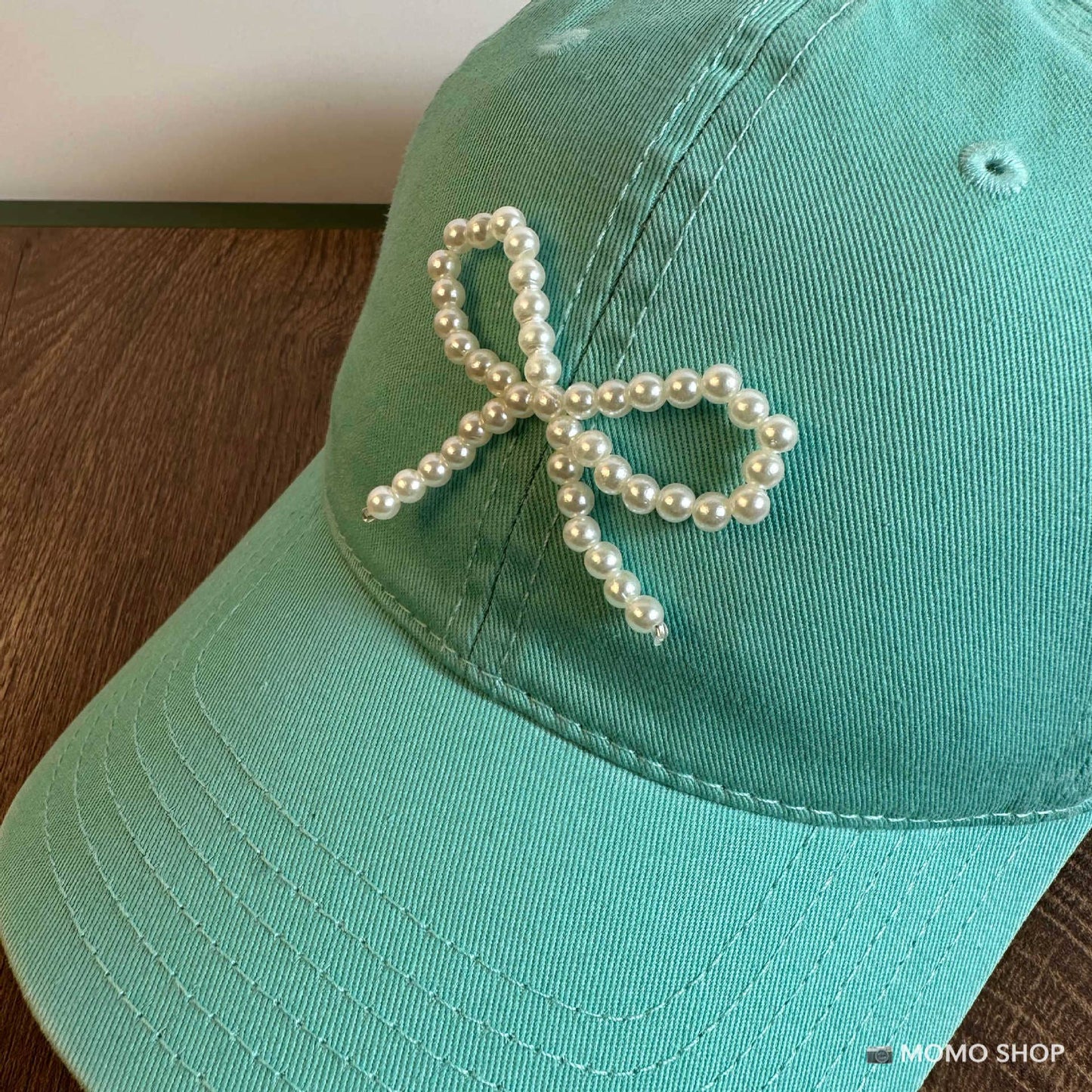 Pearl bow  baseball cap