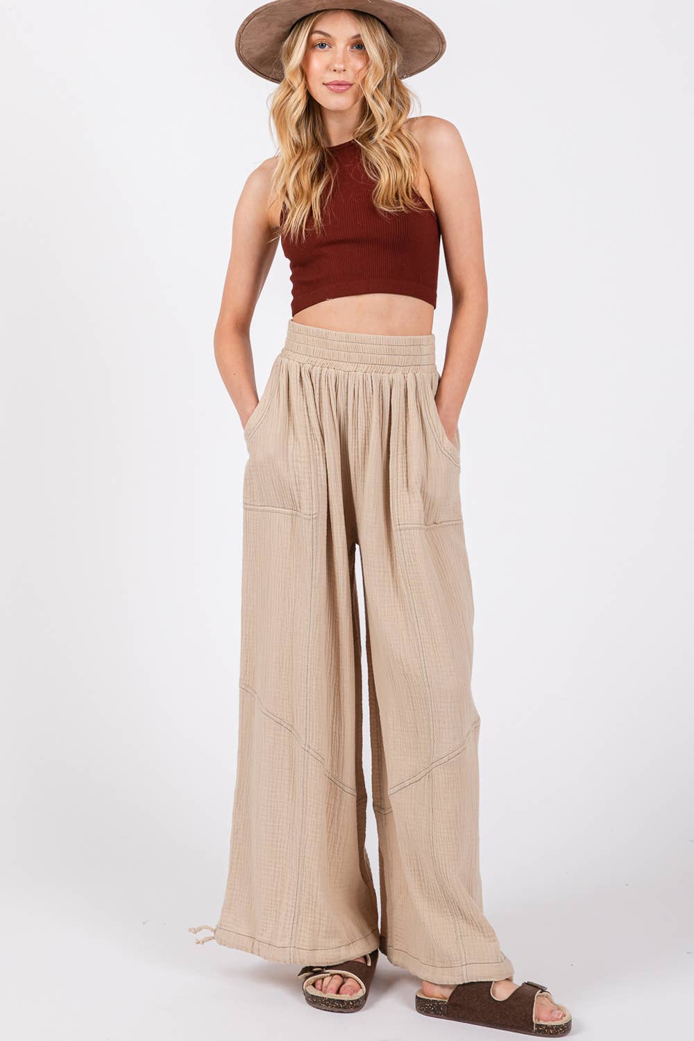 DOUBLE GAZUZE BOHEMIAN PANT