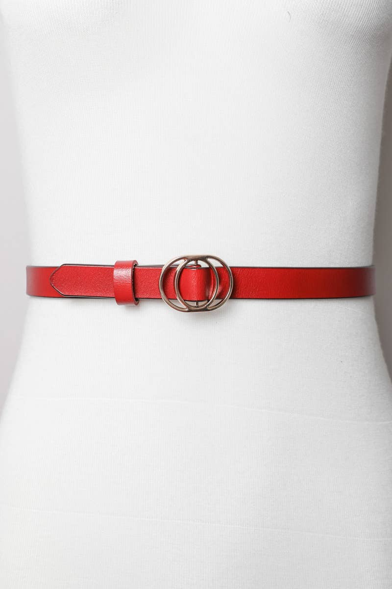 Double Ring Buckle Cinch Belt