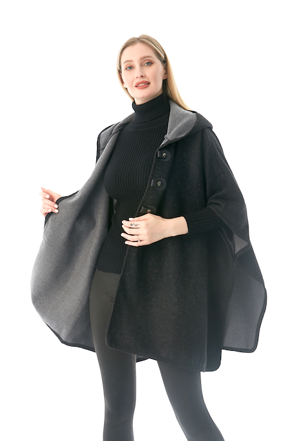 Irelandia Hooded Cape Coat