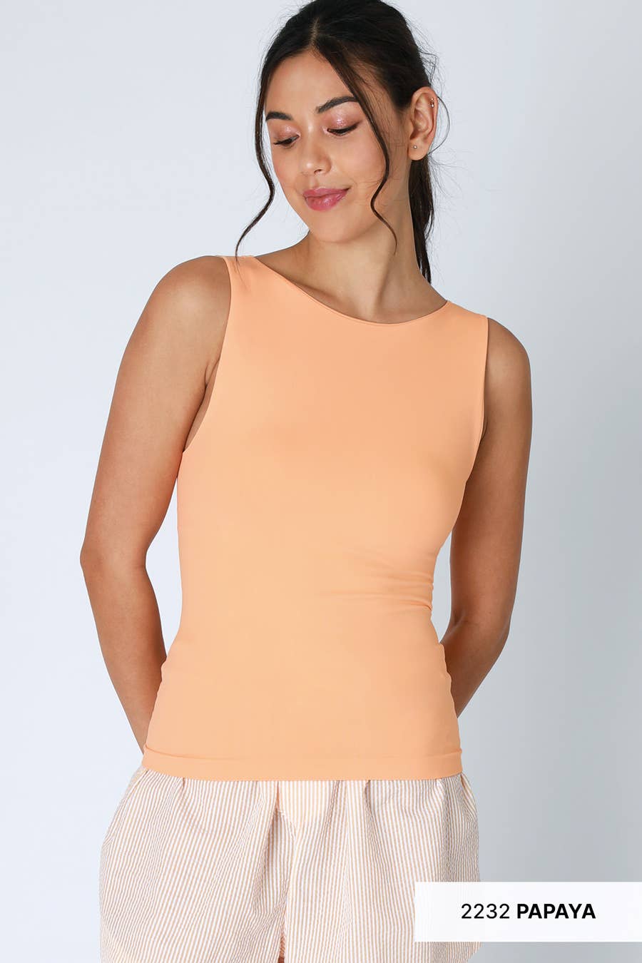 Clean Line Boat Neck Tank Top