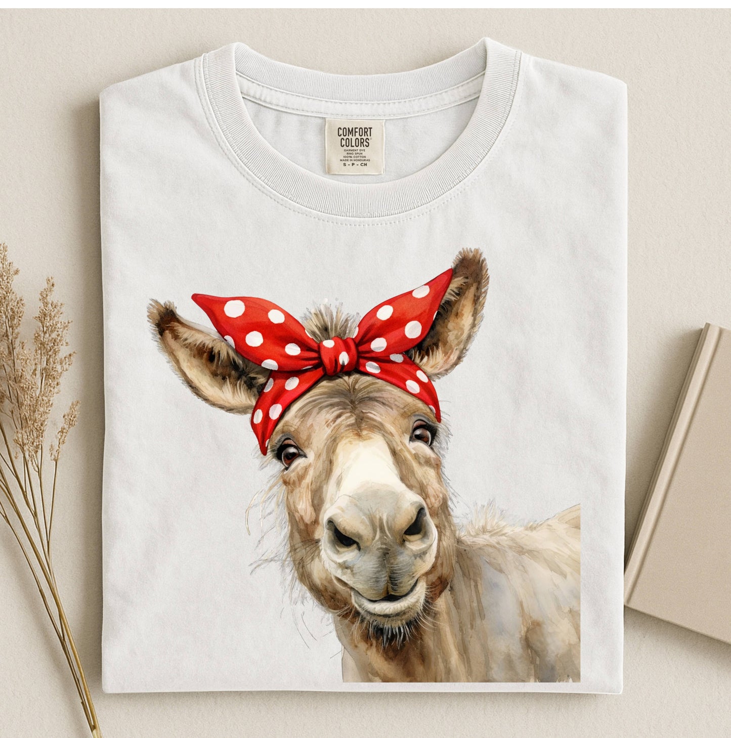 Trendy Girl Donkey with Bow  T-Shirt