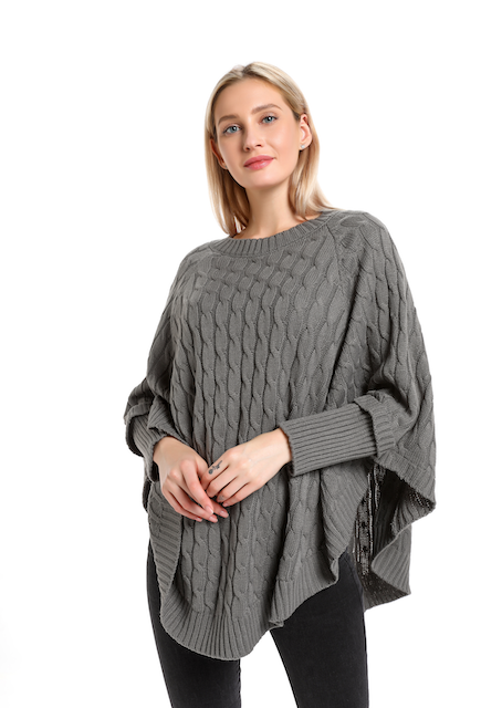 Toasty Fire Sweater Poncho