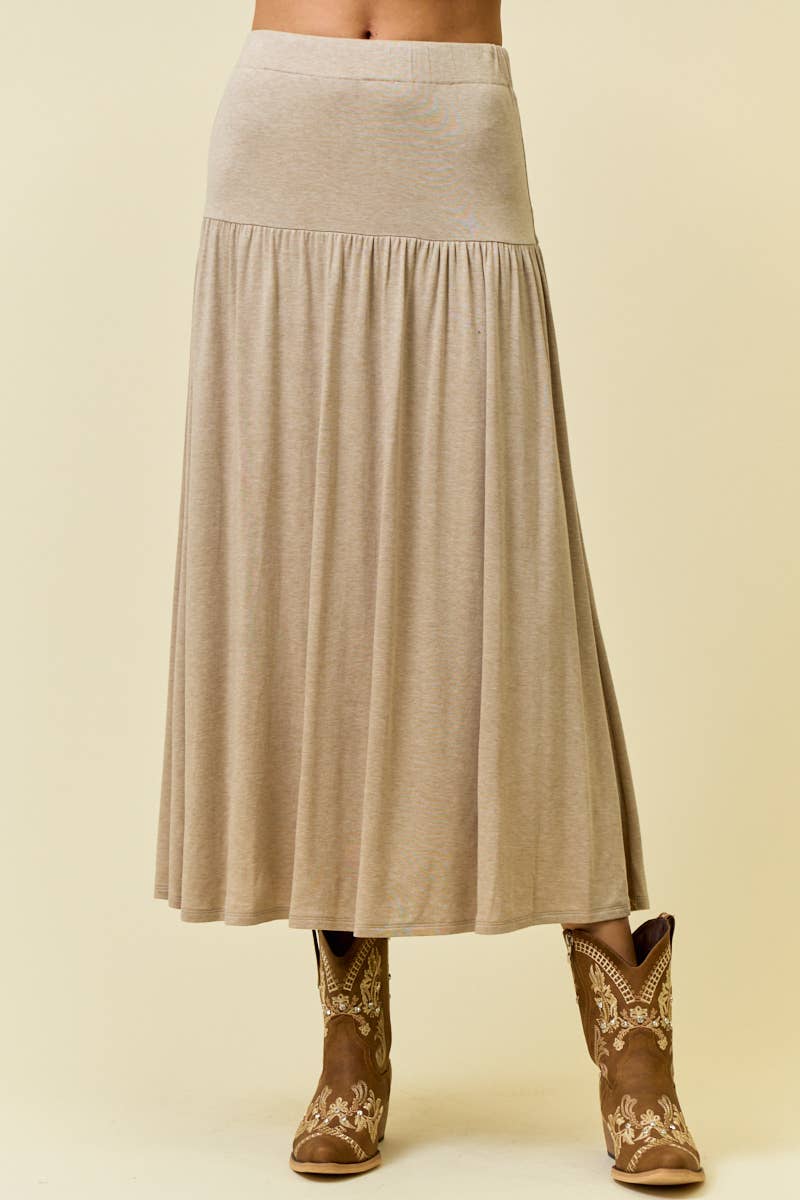KNIT MIDI SKIRT