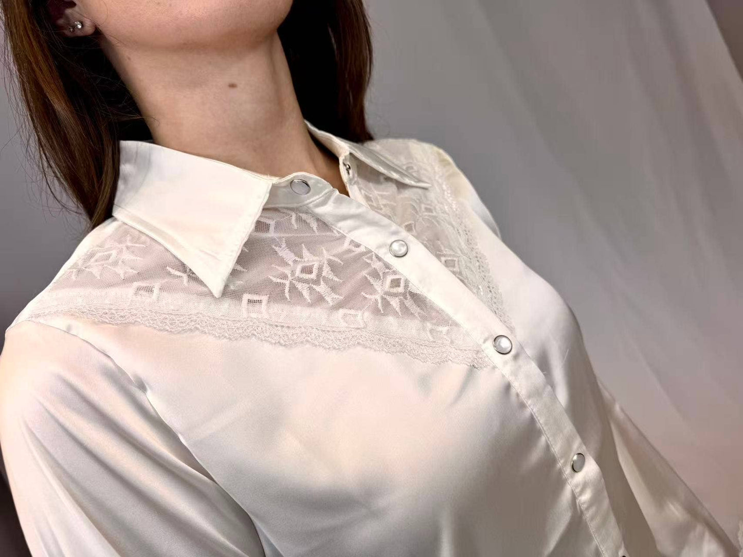Aztec Lace Button Up shirt