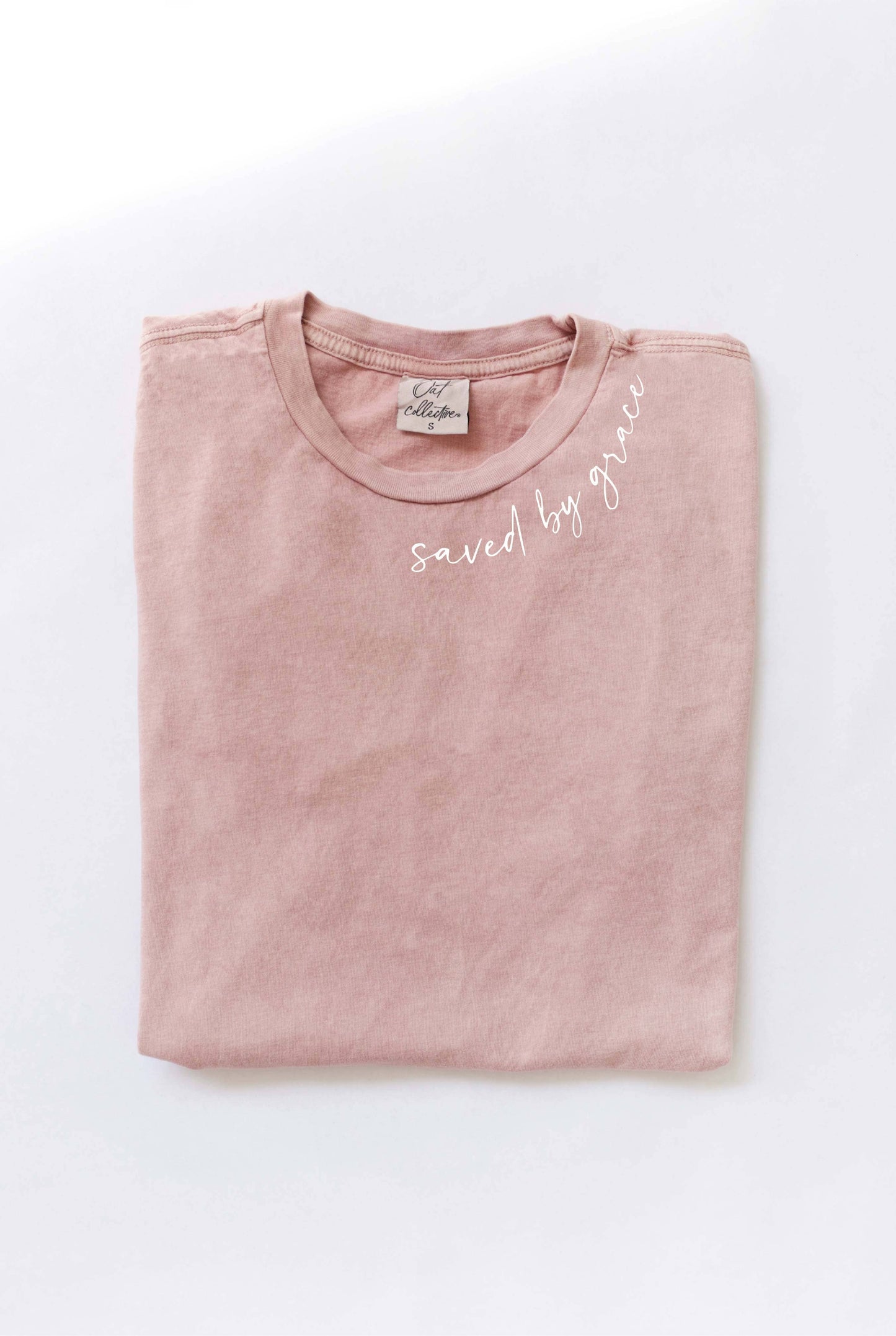 SAVED BY GRACE Mineral Washed Graphic Top