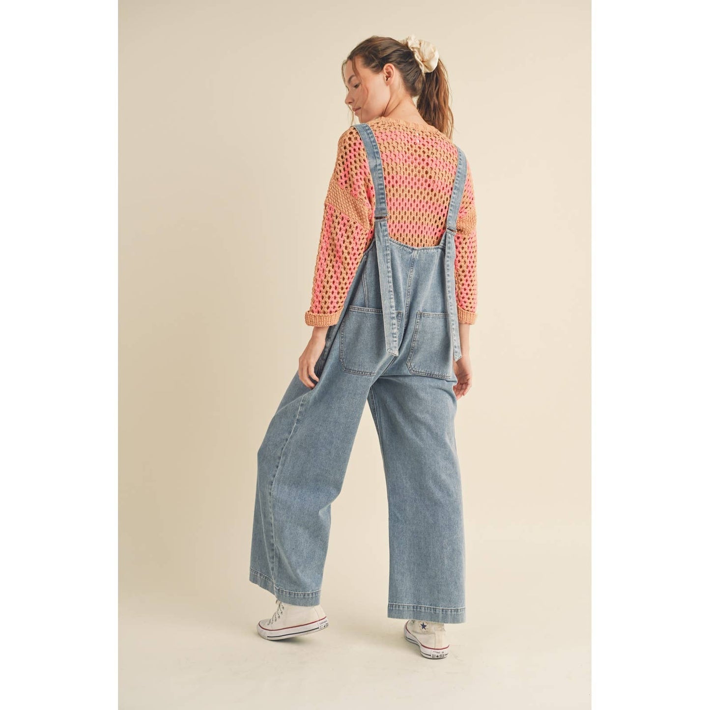 OPEN BACK DENIM OVERALL
