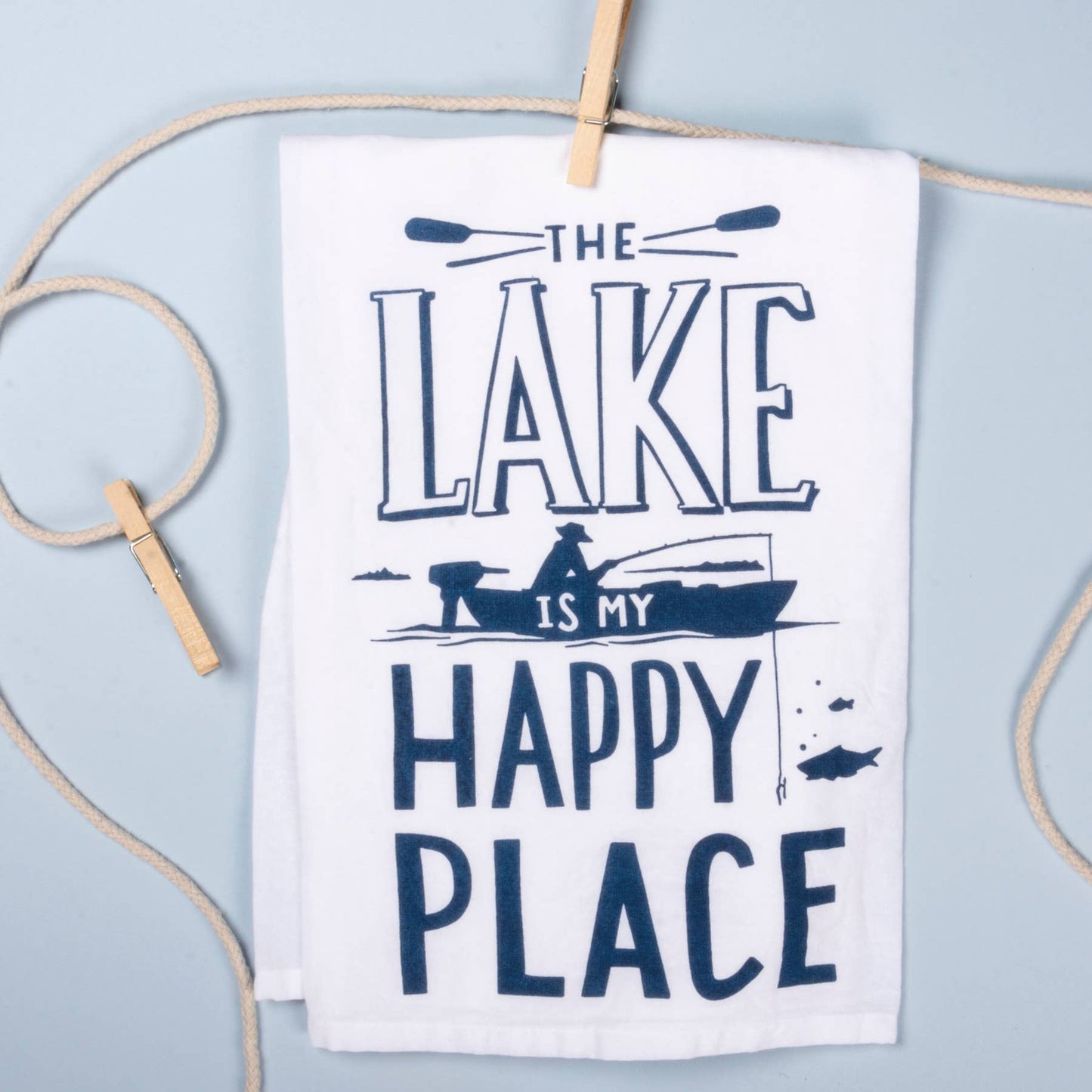 Lake Is My Happy Place Kitchen Towel