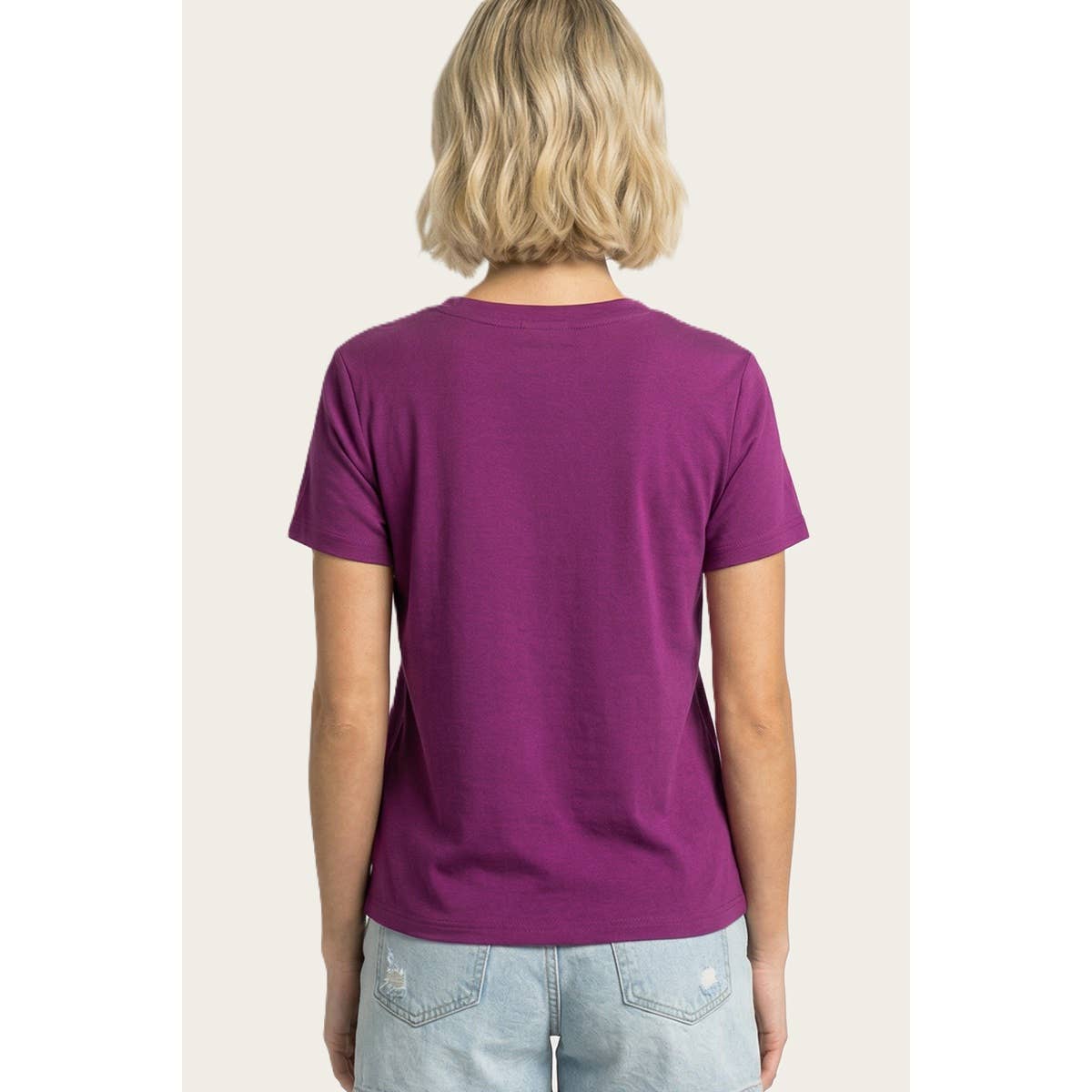 BASIC SOLID SHORT SLEEVE JERSEY TOP