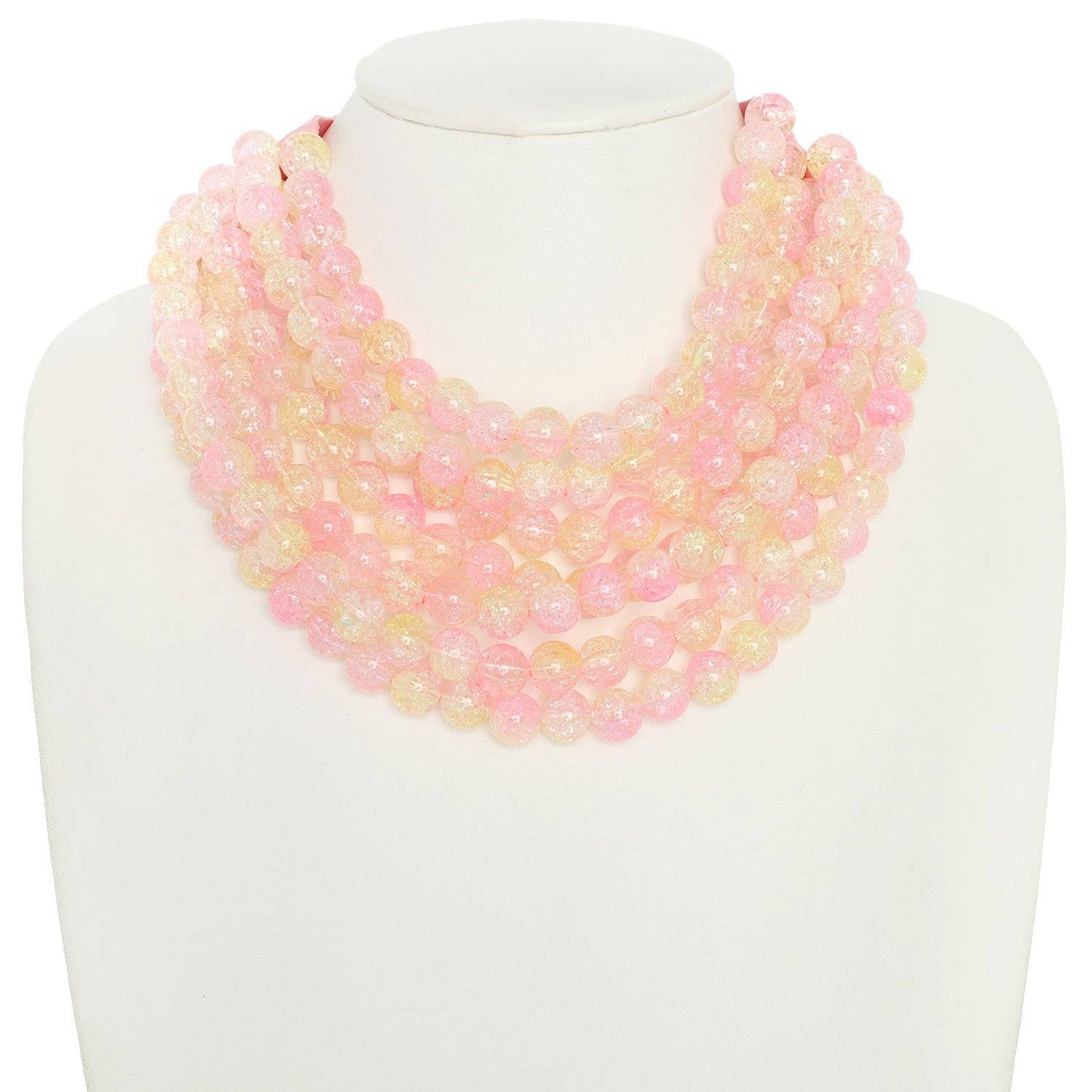 BOHEMIAN LEATHER SNAP BACK BEADED NECKLACE