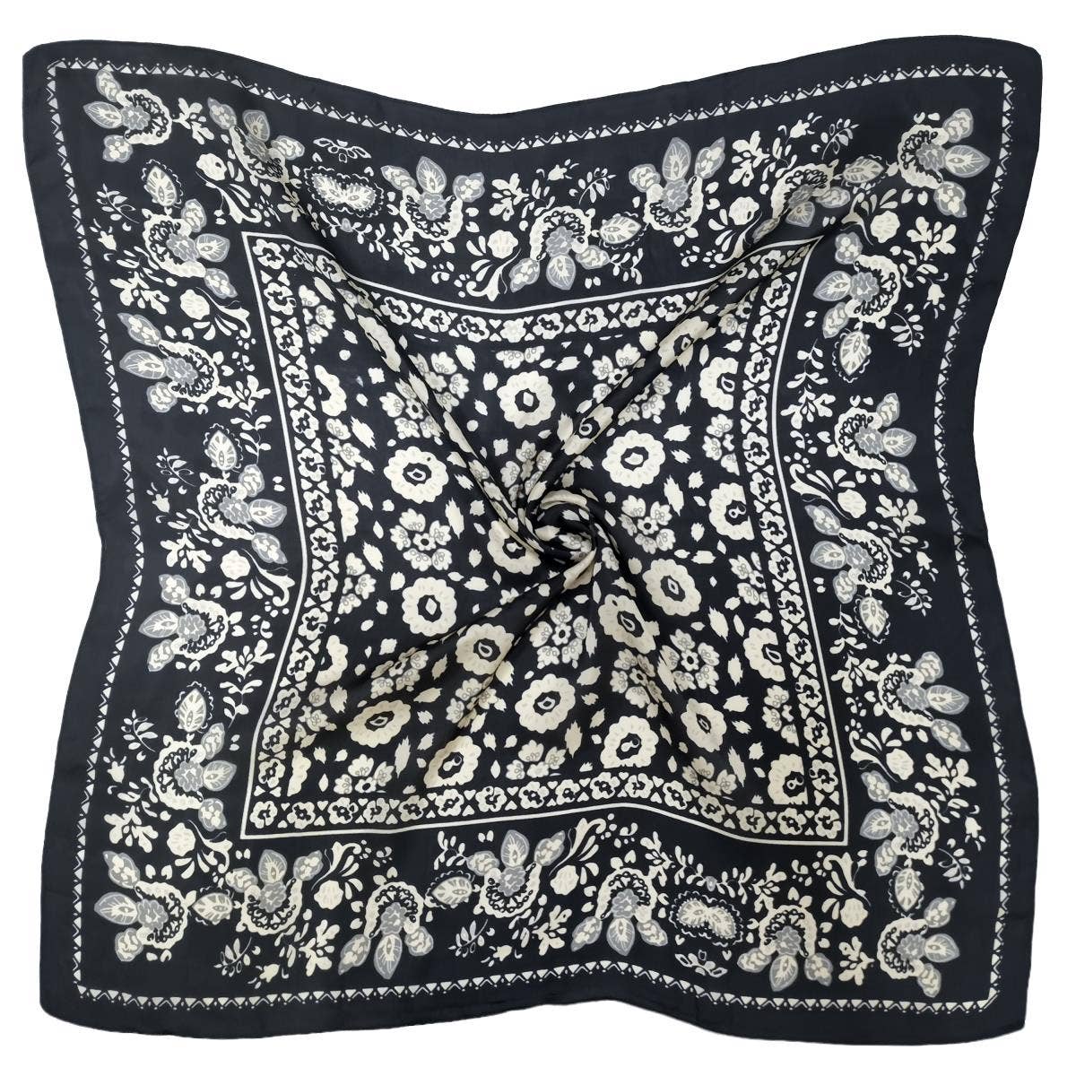 Floral Print Square Scarf