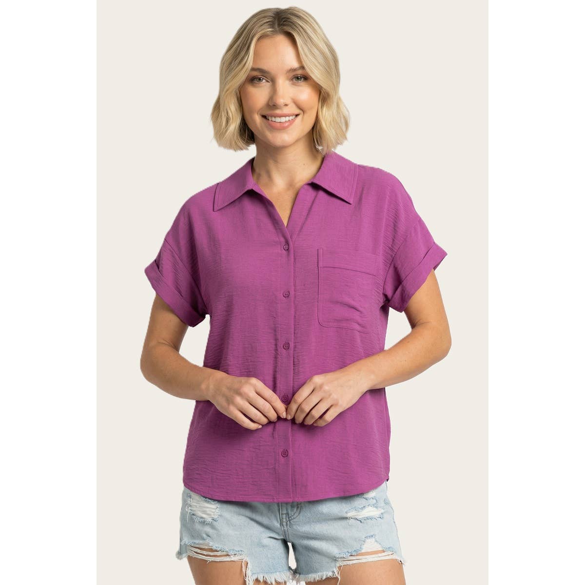 COLLARED BUTTON DOWN SHIRT