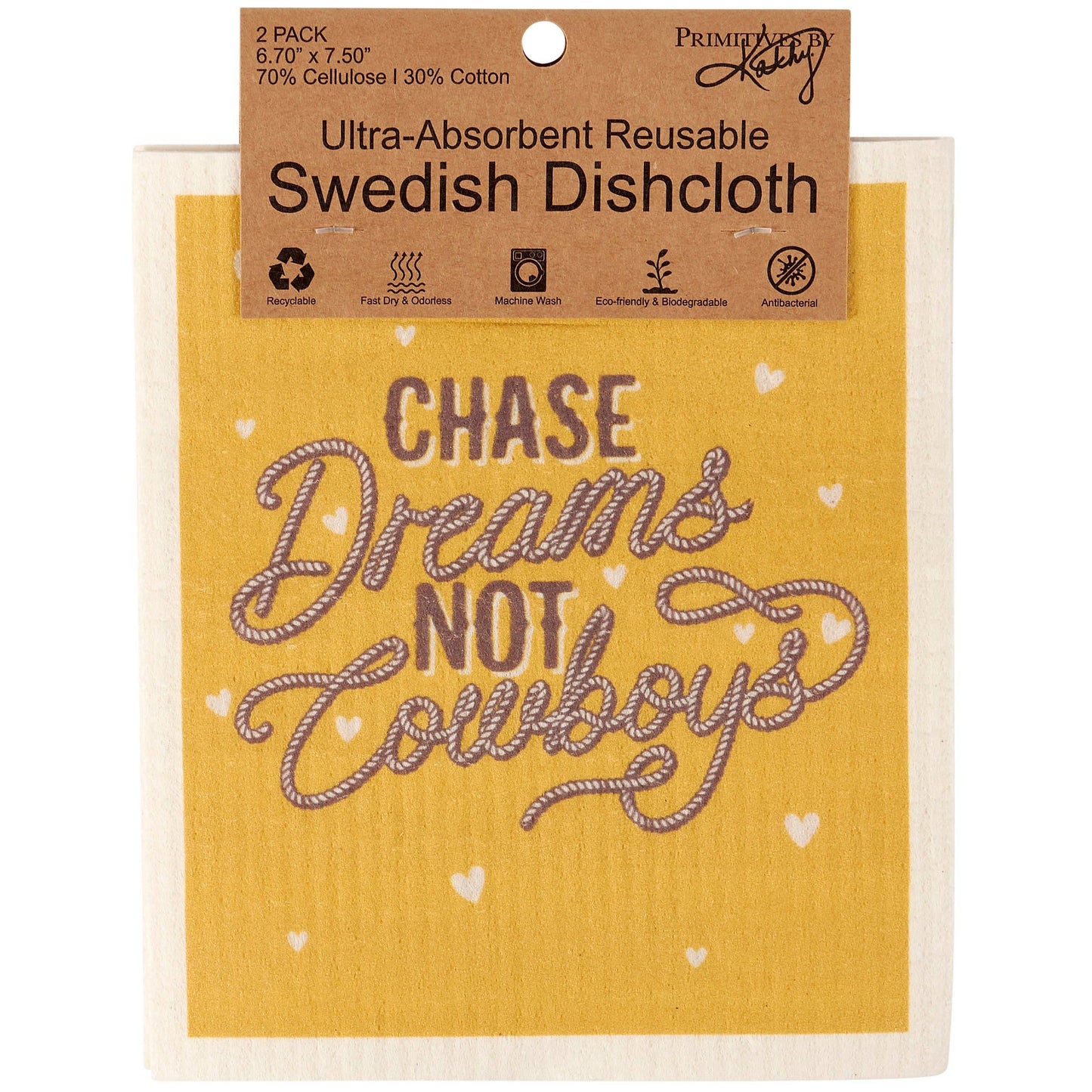 Dreams Not Cowboys Swedish Dishcloth Set