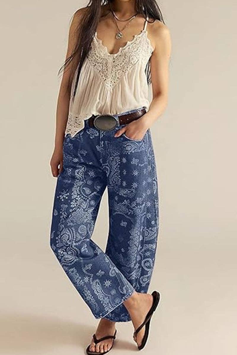 Paisley Barrel Pants