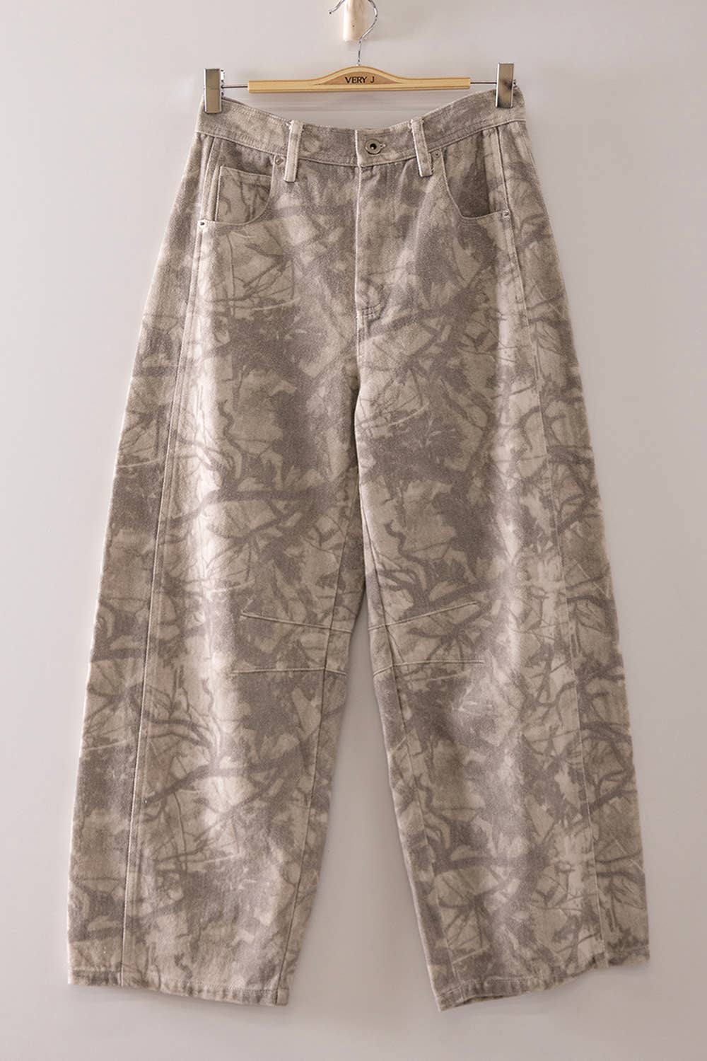 Allover Print Barrel Pants