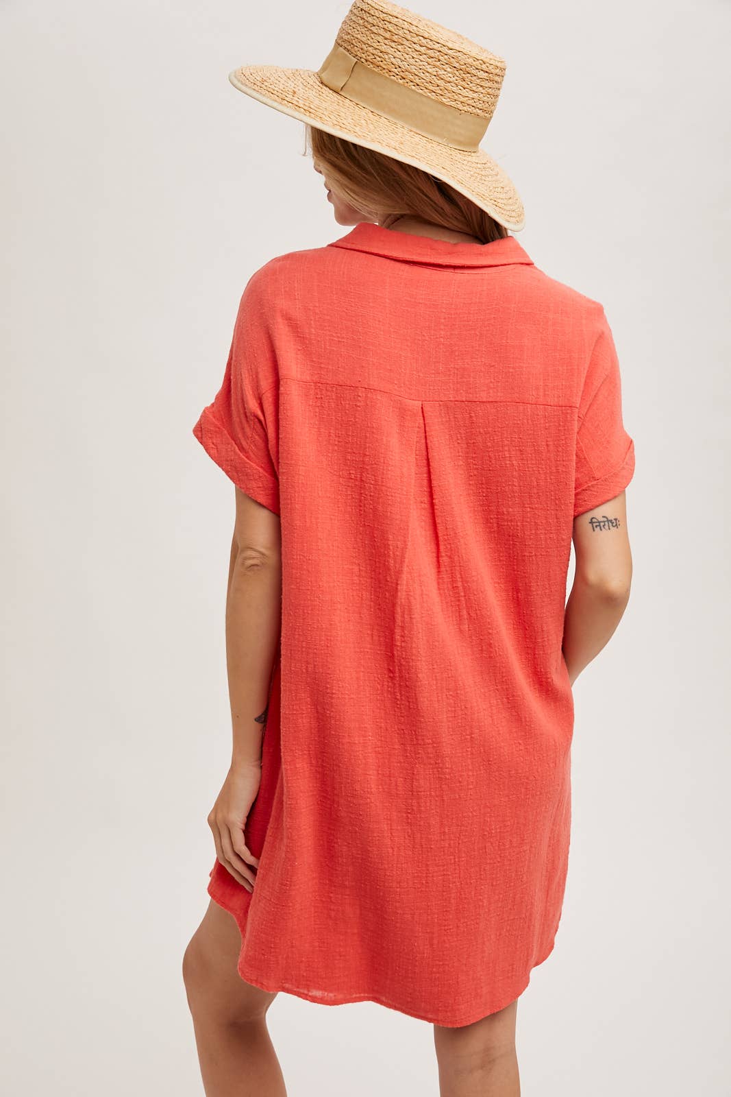 BUTTON UP SHIRT DRESS