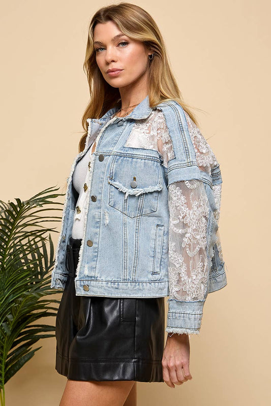Lace Denim Jacket