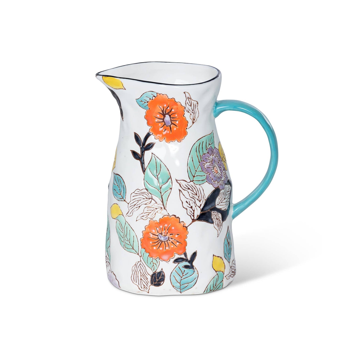 Poppy Garden Stoneware Pitcher