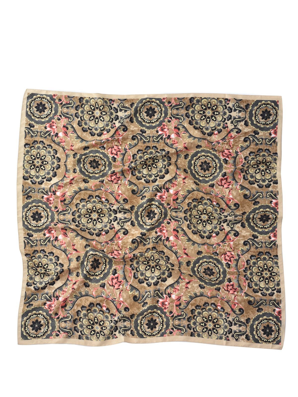 Scarvii - Floral Print Square Scarf