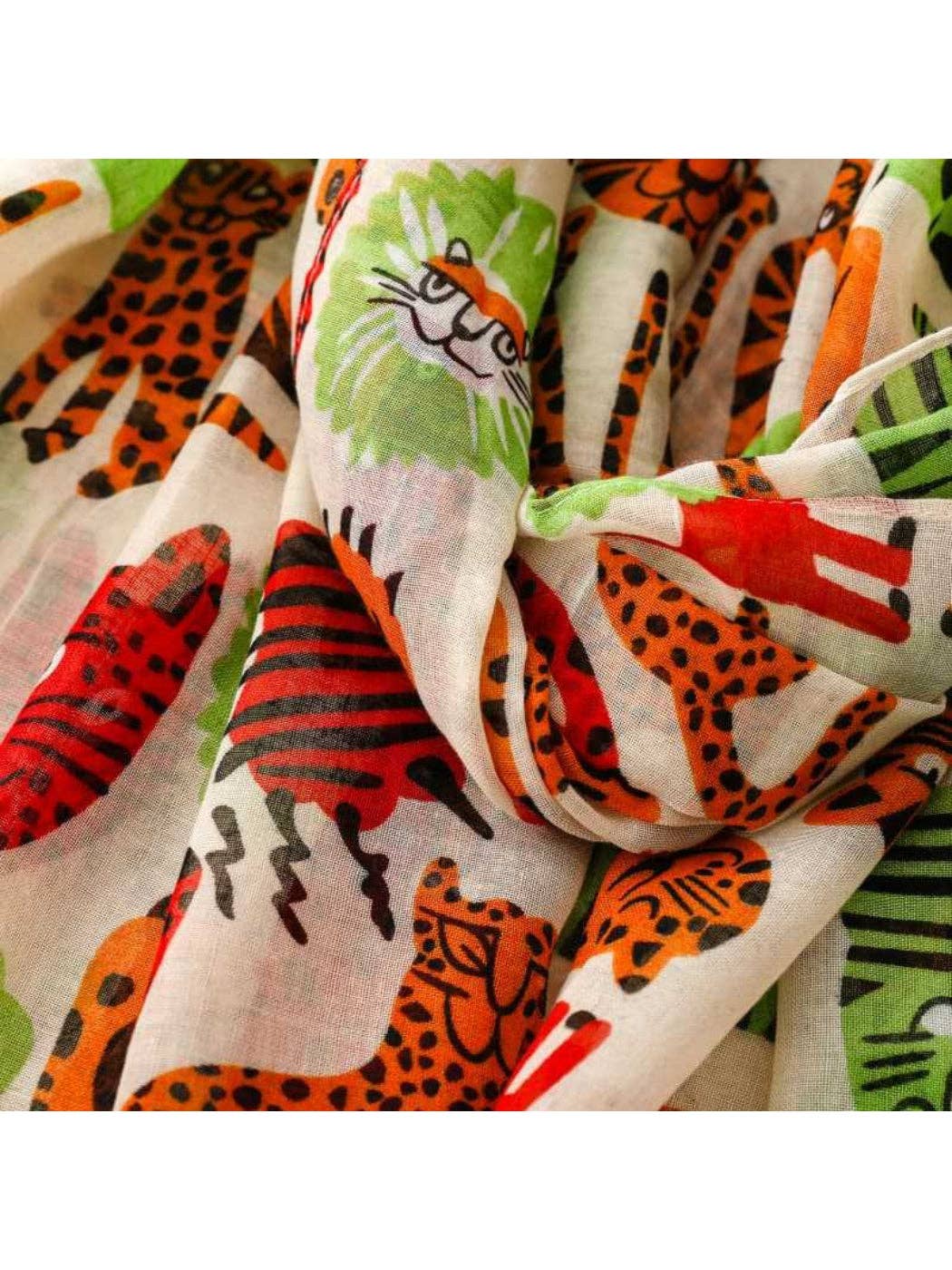 Playful Animal Print Scarf