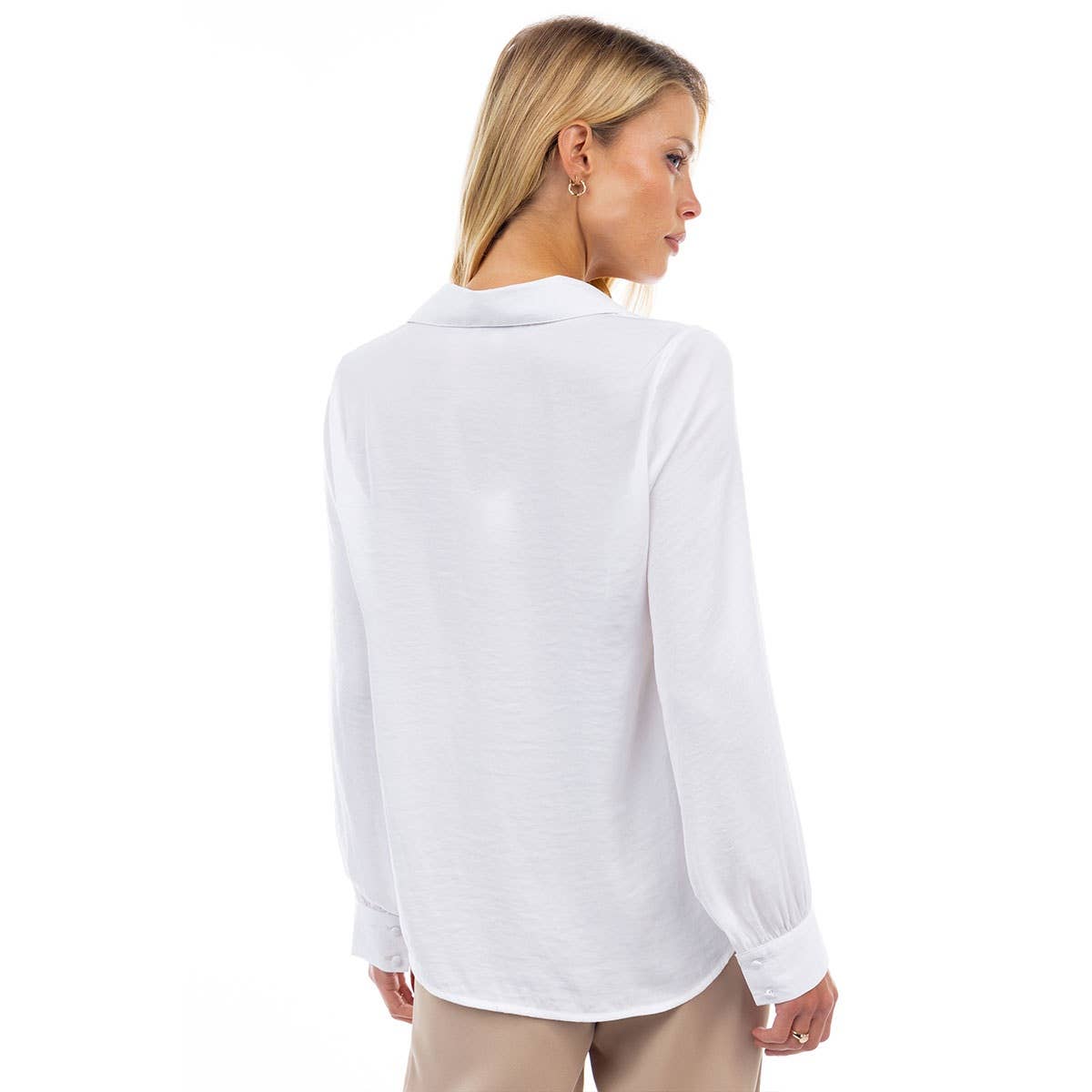 Classic V-Neck Button Down