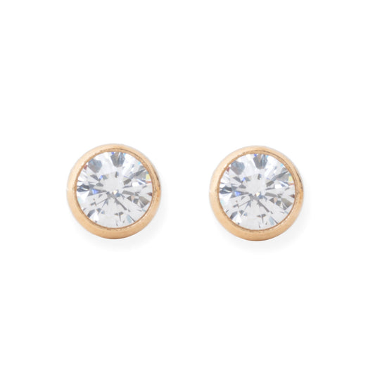 2 mm Bezel Set CZ stud