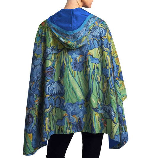 Van Gogh Irises Reversible Rain Cape
