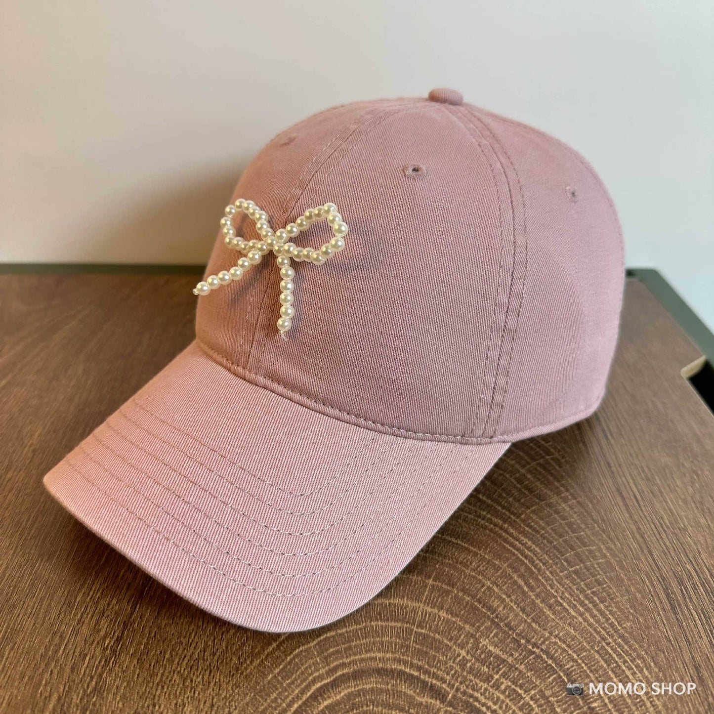 Pearl bow  baseball cap