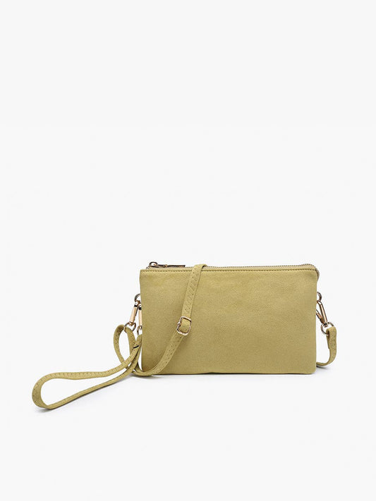 Riley Smooth 3 Compartment Crossbody/Wristlet