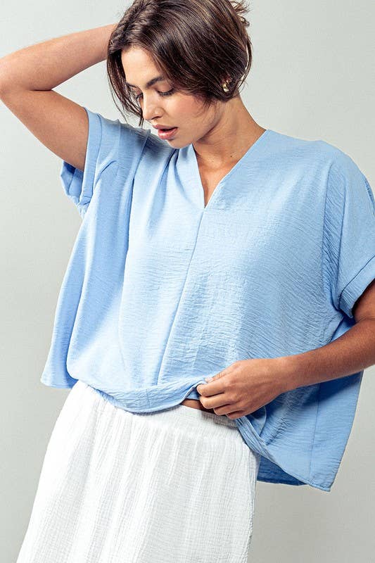 Breezy Airflow V-Neck Top-SS