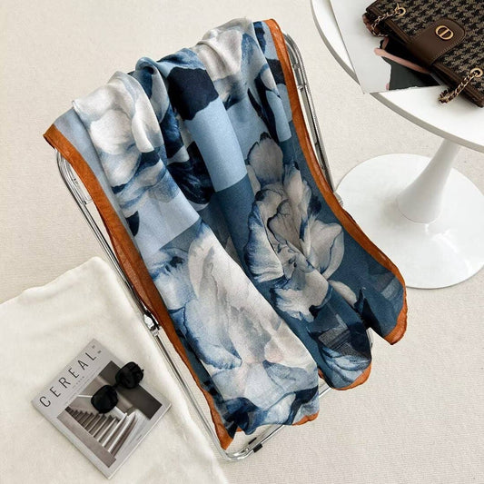 Blue / Orange Scarf – Rose Collection