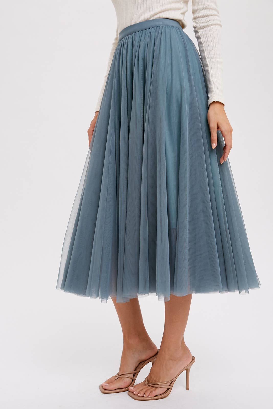 TULLE MIDI SKIRT